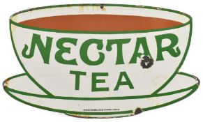 NECTAR TEA - POINT OF SALE ADVERTISING PORCELAIN ENAMEL SIGN