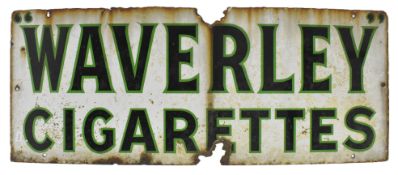 WAVERLEY CIGARETTES - ENAMEL ADVERTISING SIGN