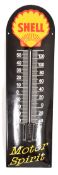 SHELL - VINTAGE 1990S ADVERTISING ENAMEL SIGN WITH THERMOMETER