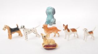 BESWICK - COLLECTION OF SEVEN 20TH CENTURY PORCELAIN DOG FIGURINES