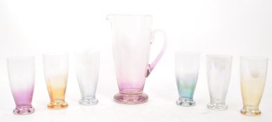RETRO CIRCA 1970S GLASS LEMONADE SET