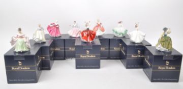 ROYAL DOULTON - COLLECTION OF NINE BONE CHINA LADY FIGURINES