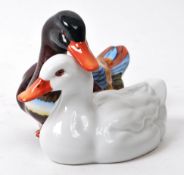 HEREND - VINTAGE 20TH CENTURY PORCELAIN DUCK FIGURE