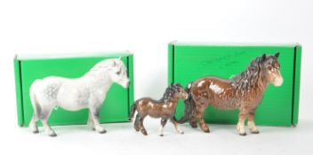 BESWICK - COLLECTION OF 20TH CENTURY PORCELAIN HORSE FIGURINES