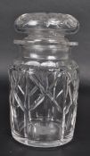 20TH CENTURY GLASS WHITE STAR LINE CONDIMENT / PRESERVE JAR