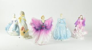 FIVE ROYAL DOULTON HISTORICAL CHINA FIGURINES
