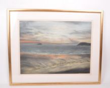 MARY WHITLOCK - 'SUNSET AT BREAN DOWN' (2004) PASTEL ARTWORK