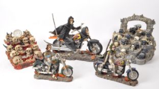COLLECTION OF CONTEMPORARY RESIN SKELETON FIGURES