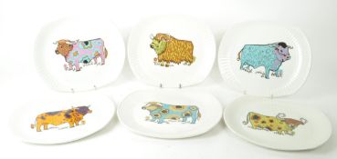 BEEFEATER - SIX VINTAGE 20TH CENTURY PLATES