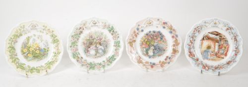 ROYAL DOULTON - BRAMBLY HEDGE - COLLECTION OF FOUR SEASONAL PLATES