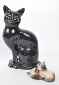 BESWICK - TWO 20TH CENTURY PORCELAIN CAT FIGURES
