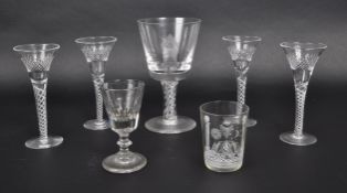 COLLECTION OF SEVEN 19TH CENTURY GEORGE III CUT GLASSES