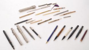 COLLECTION OF VINTAGE 20TH CENTURY PENS, PENCILS, PEN KNIFE AND MORE