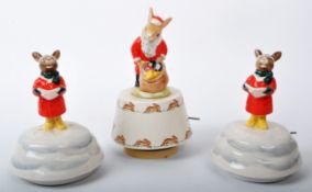 ROYAL DOULTON - BUNNYKINS- THREE 20TH-CENTURY CHRISTMAS MUSIC BOXES