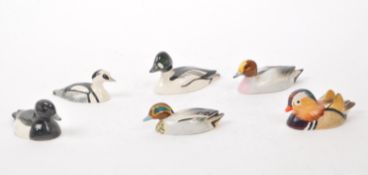 BESWICK - COLLECTION OF SIX PORCELAIN PETER SCOTT DUCK FIGURINES