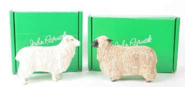 BESWICK - TWO 20TH CENTURY CHINA PORCELAIN SHEEP FIGURINES