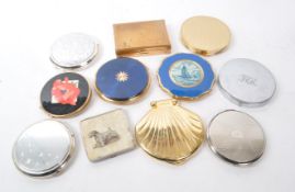 COLLECTION OF VINTAGE 20TH CENTURY COMPACT MAKEUP CASES