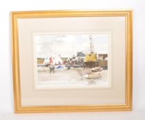 JOHN YARDLEY (B 1933) - WATERCOLOUR TITLED 'THE YACHT CLUB, WOODBRIDGE'