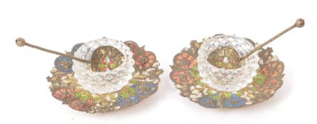 PAIR OF EARLY 20TH CENTURY CLOISONNE DISHES
