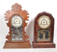 TWO LATE 19TH CENTURY AMERICAN MANTEL CLOCKS