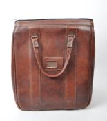 VINTAGE 20TH CENTURY TAN BROWN LEATHER GLADSTONE BAG