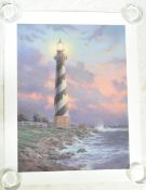 THOMAS KINKADE (1958 - 2012) - A 2002 'LIGHTHOUSE LANDMARKS II' SIGNED PRINT