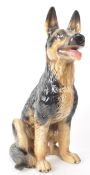20TH CENTURY VINTAGE PORCELAIN GERMAN SHEPHERD FIGURINE