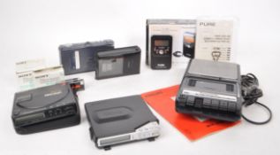 COLLECTION OF VINTAGE CASSETTE AND AUDIO PLAYERS