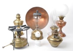 COLLECTION OF VICTORIAN 19TH CENTURY OIL LAMPS