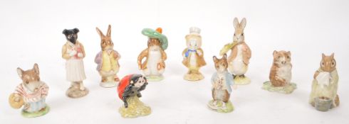 BESWICK - COLLECTION OF TEN 20TH CENTURY BEATRIX POTTER FIGURES