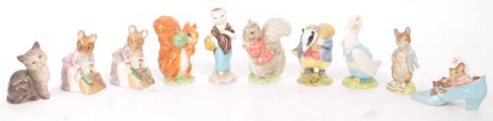 BESWICK - COLLECTION OF TEN 20TH CENTURY BEATRIX POTTER FIGURES