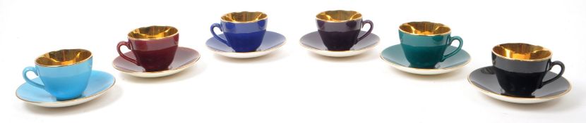 ROYAL COPENHAGEN - DENMARK - MID CENTURY CUPS AND SAUCERS