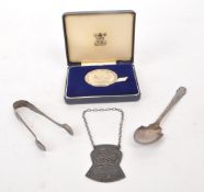 1969 PRINCE OF WALES MEDAL & OTHER SILVER ITEMS