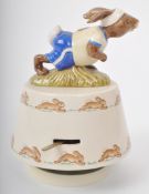 ROYAL DOULTON - BUNNYKINS- 1984 PORCELAIN 'KING OF THE ROAD' MUSIC BOX