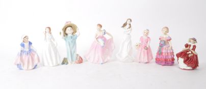 ROYAL DOULTON - COLLECTION OF EIGHT 20TH CENTURY CHINA LADY FIGURINES