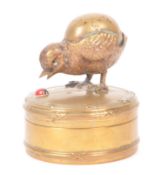 EARLY 20TH CENTURY GILT PAINTED BRASS TRINKET BOX