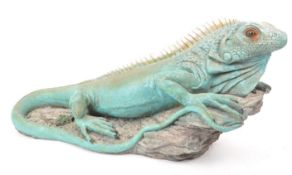LARGE CONTEMPORARY RESIN IGUANA FIGURE