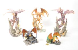 THE LEONARDO COLLECTION - 21ST CENTURY RESIN DRAGON FIGURES