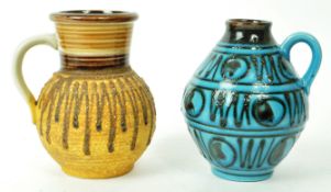PAIR OF MID-CENTURY AUSTRIAN POTTERY VASE/ JUG PIECES
