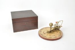 W. JONES - 19TH CENTURY 'NEW PORTABLE ORRERY' IN WOODEN BOX