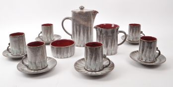 1970S CLEVEDON POTTERY FISHLEY HOLLAND COFFEE SERVICE