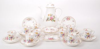 ROYAL WORCESTER - COLLECTION OF 20TH CENTURY BONE CHINA COFFEE SERVICE PIECES