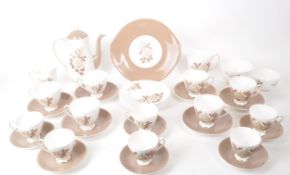 QUEEN ANNE - AUTUMN ROSE - MID CENTURY CHINA TEA / COFFEE SERVICE