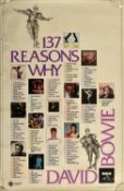 DAVID BOWIE - 137 REASONS WHY - PROMO POSTER