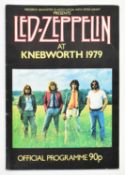 KNEBWORTH 1979 - MUSIC FESTIVAL PROGRAM FEATURING LED ZEPPELIN