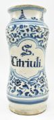 18TH CENTURY SPANISH ARABELLO APOTHECARY JAR MARKED CITRIULI