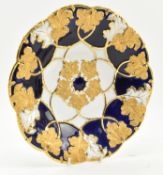 19TH CENTURY MEISSEN GILT & COBALT BLUE PORCELAIN PLATE