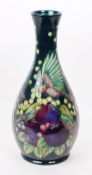 MOORCROFT - FINCHES AND FRUIT PATTERN - LATE 20TH CENTURY CERAMIC VASE