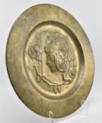 MARION HENDERSON WILSON (1869-1954) - SCOTTISH ARTS AND CRAFTS BRASS CHARGER