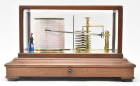 DICKINSON, BATH - 19TH CENTURY MAHOGANY & GLASS CASED BAROGRAPH